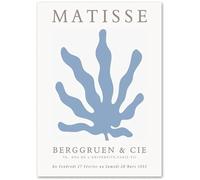 KSHAO ATHQW Célèbres Affiches Henri Matisse Bleu Corail Mural Art Style Bohème Peinture sur toile Henri Matisse Impressions Salon Décor Photo 15x20cm SANS Cadre
