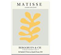 KSHAO ATHQW célèbres affiches Henri Matisse jaune corail mural Art Bohème peinture sur toile Henri Matisse impressions salon décor photo 15x20cm sans cadre