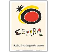 KSHAO ATHQW Célèbres Affiches Joan Miro《Tout sous Le Soleil》Art Mural Joan Miro Impressions Joan Miro Peinture sur Toile pour Chambre Décoration Intérieure Images 30x50cmx1 sans Cadre