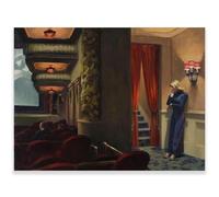 KSHAO ATHQW Edward Hopper Affiche 《Cinéma New York》 Art Mural Edward Hopper Peinture sur Toile Impressions Modernes pour Salon Maison Photos Décoration 30x50cm sans Cadre