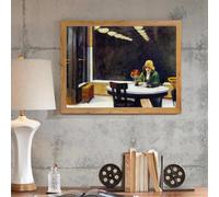 KSHAO ATHQW Edward Hopper Affiches Chapeau Jaune Femme Art Mural Impressions Rétro Edward Hopper Peinture sur Toile pour Décor Moderne Photos 20x30cmx1 sans Cadre