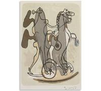 KSHAO ATHQW Georges Braque Art Mural 《Cheval Abstrait》Affiche Georges Braque Peinture sur Toile Georges Braque Impressions pour Décoration Intérieure Photos 40x65cm sans Cadre