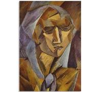 KSHAO ATHQW Georges Braque Art Mural 《Tête De Femme》Affiche Georges Braque Peinture sur Toile Georges Braque Impressions pour Décoration Intérieure Photos 50x70cm sans Cadre