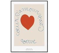 KSHAO ATHQW Henri Matisse Affiches Papier découpé Art Mural Moderne Simple Toile Peinture Matisse Love Impressions pour Salon Décor Tableau Mural 15x20cm sans Cadre