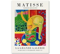 KSHAO ATHQW Henri Matisse Poster et peinture sur toile Motif chat et poisson rouge rétro Henri Matisse Impression murale pour salon 40 x 50 cm x 1 sans cadre