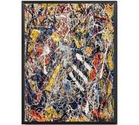 KSHAO ATHQW Jackson Pollock Poster《Numéro 17A》Art Mural Jackson Pollock Peinture sur Toile Expressionnisme Abstrait Impressions pour la décoration intérieure Photos 10x25cm sans Cadre