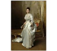 KSHAO ATHQW John Singer Sargent Poster《Mrs. Henry White》 Art Mural et Peinture sur Toile Impressions Modernes pour Salon Home Pictures Decoration 20x30cmx1 No Frame