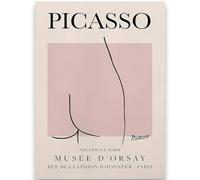 KSHAO ATHQW Pablo Picasso Affiche La Forme Féminine Art Mural Abstrait Peinture sur Toile Pablo Picasso Impressions Photo Figurative pour La Décoration Intérieure 30x50cm sans Cadre