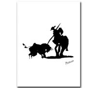 KSHAO ATHQW Pablo Picasso Affiche Tauromachie Espagnole Art Mural Minimaliste Noir Blanc Toile Peinture Pablo Picasso Impressions pour Décoration Intérieure Photo 50x70cm sans Cadre