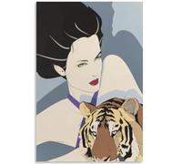 KSHAO ATHQW Patrick Nagel Poster《 La Tigresse》Art Mural Patrick Nagel Exposition Peinture sur Toile Patrick Nagel Impressions pour Décors D’intérieur Photos 30x40cm sans Cadre