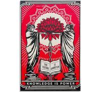 KSHAO ATHQW Shepard Fairey Affiche Connaissance Action Action Exposition Art Mural Rétro Toile Peinture Shepard Fairey Impression pour Salon Décor Photo 15x20cm NO Cadre