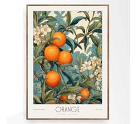 KSHAO ATHQW William Morris Affiche d’Exposition《Fruit Orange》Art Mural Peinture sur Toile Abstraite William Morris Imprime Une Image de Fleur pour la décoration intérieure 40x60cm sans Cadre