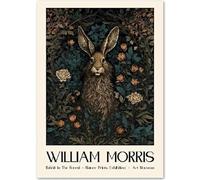 KSHAO ATHQW William Morris Affiche Lapin Art Mural William Morris Peinture sur Toile Impressions Modernes pour Salon Maison Photos Décoration 50x70cmx1 sans Cadre
