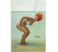KSHAO ATHQW Yoshitomo Nara Wall Art 《Solitude Et Aliénation》Affiche Impressions Modernes Yoshitomo Nara Peinture sur Toile pour la décoration intérieure Images 15x15cm sans Cadre
