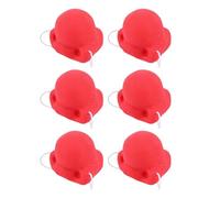 KSHSAA 6 pièces Nez de Rouge Enfant Adultes, Nez de en Caoutchouc Rouge pour Le Jour du Nez Rouge 2024, Nez de Rudolph de Renne Clowns de Cirque Nez Rouge Accessoires de Déguisement pour