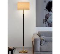 KSHSAA Lampe sur Pied d'intérieur du Milieu du siècle à éclairage Vertical de 61 po avec Abat-Jour en Lin pour Salon, Chambre à Coucher, Salle d'étude, Lampe sur Pied avec Interrupteur au Pied