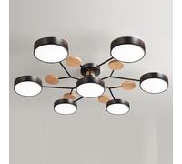 KSHSAA Plafonnier d'intérieur moderne de 81,3 cm, 84 W, 7 lumières, proche du plafond, plafonnier semi-encastré pour salon, salle à manger, cuisine, îlot, chambre à coucher, bureau