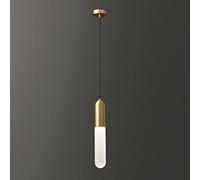 KSHSAA Style américain créatif Suspension Simple Plein cuivre LED Suspension Chambre Chevet Luxe Plafond Suspension Lampe Moderne Petite Suspension pour Salon Salle d'étude Restaurant E27