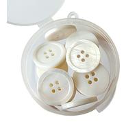 KShun Lot de 20 boutons ronds en nacre véritable 4 trous Blanc 20 mm