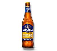 Książęce Złote Pszeniczne 6 x 0,5 l - Bière de blé sans alcool 0,0 % vol. de Pologne avec 5,4 % de vol. - Avec sous-verres à bière Haus der Berlin