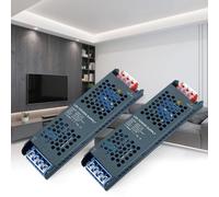KSIBNW Alimentation 12V Transformateur 220V LED Driver, Alimentation à Découpag 220V AC à 12V DC 16,6A 200W Ultra Mince Transfo Adaptateur Conducteur Tension Constante Basse Tension Adapter, 2 Pièces