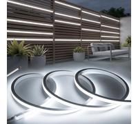 KSIBNW Ruban LED Exterieur Etanche 24V, 5M Néon Bande LED Silicone Bandeau Outdoor Imperméable IP65 Blanc Froid 6000K Flexible Rubans à Led Découpable pour Maison Cuisine Chambre, Sans Transformateur