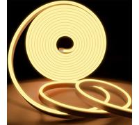 KSIBNW Ruban LED Néon Blanc Chaud, 30m LED Bande Lumineuse,220V Flexible Néon LED Bande,IP65,120 LEDs/M,Ruban LED Souple Néon Corde pour Intérieur Extérieur Décoration(inclus Adaptateur Secteur)