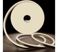 KSIBNW Ruban LED Néon Blanc Naturel,30m LED Bande Lumineuse,220V Flexible Néon LED Bande,IP65,120 LEDs/M,Ruban LED Souple Néon Corde pour Intérieur Extérieur Décoration(inclus Adaptateur Secteur)