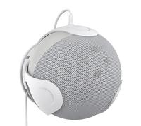 KSIEE Étagère murale universelle pour haut-parleur, étagère ronde compatible avec Echo Dot 5e/4e génération, Google Nest pour Echo Support peu encombrant (blanc)