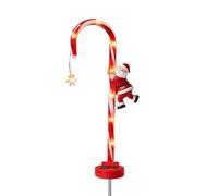 KSIEE Guirlande lumineuse LED solaire en forme de canne à sucre d'orge pour extérieur, étanche, décorations de Noël pour allée, terrasse, décoration de jardin