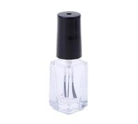 Ksikdeg 1 flacon de vernis vide en verre carré à fond rond avec pinceau doux et pinceau de maquillage