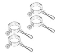 Ksikdeg Anneaux transparents pour mât de drapeau avec vis réglable et boucle à crochet pour une fixation sûre sur les bateaux, voitures, jardins, anneaux de drapeau d'extérieur résistants aux