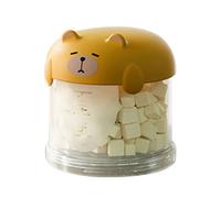 Ksikdeg Boîte De Rangement Friandises pour Animaux Compagnie À Plusieurs Niveaux Visibles avec Couvercle en Forme Dessin Animé pour Aliments Secs Et Accessoires d'alimentation Récipient Transparent