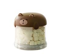 Ksikdeg Boîte De Rangement Friandises pour Animaux Compagnie À Plusieurs Niveaux Visibles avec Couvercle en Forme Dessin Animé pour Aliments Secs Et Accessoires d'alimentation Récipient Transparent