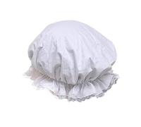 Ksikdeg Bonnet de soubrette en satin pour Halloween, cosplay, accessoire de coiffure, bord volanté, dentelle délicate pour femme
