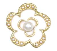 Ksikdeg Boutons de manchette de rechange en forme de fleur en strass résistants à la rouille, Diameter 1.2cm, Métal