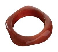 Ksikdeg Bracelet jonc coloré en résine large géométrique irrégulière bijoux vintage accessoire de mode artistique, 3.9x3.9in, Résine