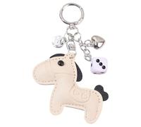 Ksikdeg Breloque pour sac à main, sac à main, accessoire de sac à dos, pendentif en forme de cheval, beige