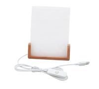 Ksikdeg Cadre photo en acrylique par sublimation avec lumière LED et support en bois pour presse à chaud