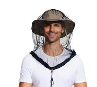 Ksikdeg Capots de pêche en plein air, moustiques, filet pour le camping, la randonnée, le jardinage, au-dessus du chapeau, bouclier pour sports de plein air