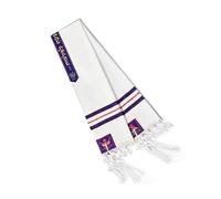 Ksikdeg Châle traditionnel de culte des juifs de 180,3 cm avec quatre bénédictions d'angle pour bat-mitzvah et prières familiales portant des prières pour adultes, Rouge, Taille unique