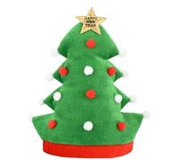 Ksikdeg Chapeau de fête de Noël - Chapeau de sapin de Noël/Père Noël - Pour chants de famille, portraits de famille, échange de cadeaux, festival, décoration de vacances