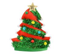 Ksikdeg Chapeau de fête de Noël - Chapeau de sapin de Noël/Père Noël - Pour chants de famille, portraits de famille, échange de cadeaux, festival, décoration de vacances