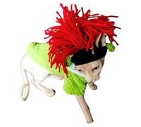 Ksikdeg Chapeau De Fleur pour Animaux Compagnie Chiot Chien Costume d'anniversaire Crochet À La Mode Vêtements Animaux Compagnie Tenue Noël Tricotée Chats