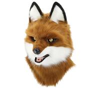 Ksikdeg Chapeau de loup réaliste en peluche pour Halloween et fête, école, jeu, spectacles