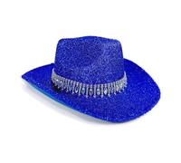 Ksikdeg Chapeaux de cowgirl étincelants en cristal lourd pour enterrement de vie de jeune fille, chapeaux de cowgirl pour acteur, actrice, strass