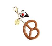 Ksikdeg Chocolate Pretzel Bread Change Holder Bag Pendant Cartoon Keychain Bags Charm for Stylish Individuals and Students Stylish Key Holder Charm