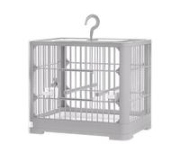 Ksikdeg Grande cage à oiseaux ventilée pour intérieur et extérieur avec mangeoires et perchoir pour perruches