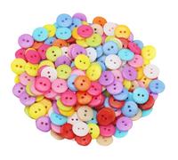 Ksikdeg Lot de 200 boutons ronds colorés pour crochet, tricot, décoration
