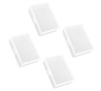 Ksikdeg Lot de 4 boîtes de rangement transparentes pour jeux de cartes de jeu bancaires et d'entreprise